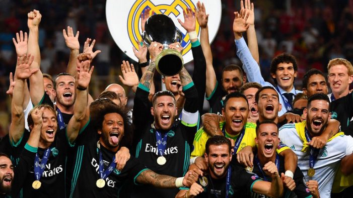 Real Madrid beats Manchester United 2-1 to win Super Cup