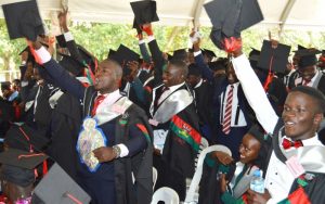 Graduates of Makerere university at the 69th Graduation