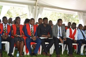 H.E Kateregga Julius, the Guild President of Makerere University, with his 85th Guild at the orientation for new students at Makerere university for the academic year 2019/2020