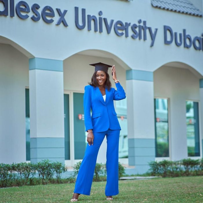 Former Miss Uganda Graduates from Middle Sex University in Dubai