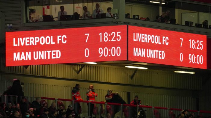 Liverpool Beat Manchester United 7-0 in an epic Anfield Win