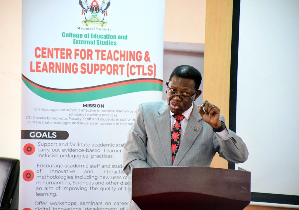 Prof. Buyinza Mukadasi addresses participants